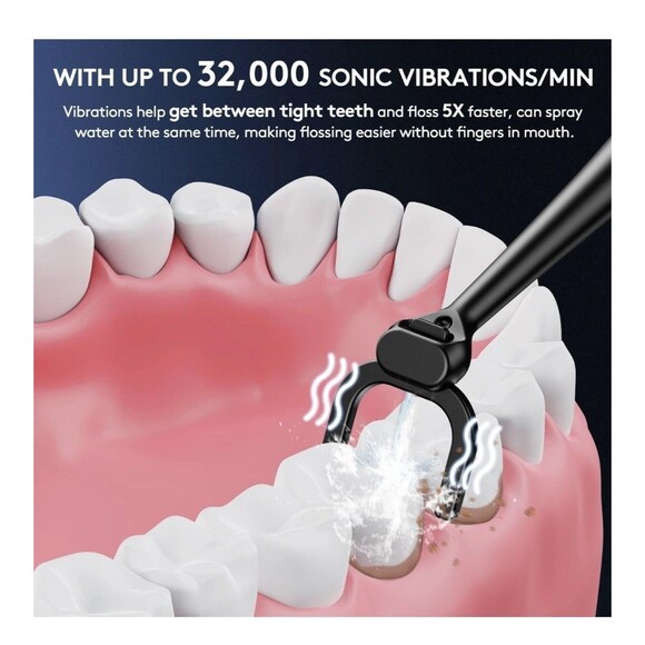 Electric Flosser w 4 Modes 3 in 1 Power Flosser & Electric Toothbrush w 55 Heads - Picture 9 of 16